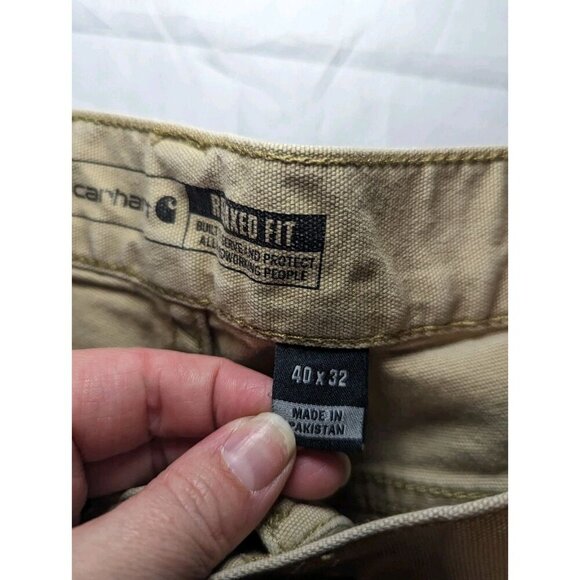Carhartt Relaxed Fit Pants Men’s Sz 40x32 Tan Rugged Flex Cotton 5 Pocket (1242) - Picture 10 of 16